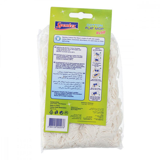 SPONTEX MOP COTTON FLAT REFILL PC