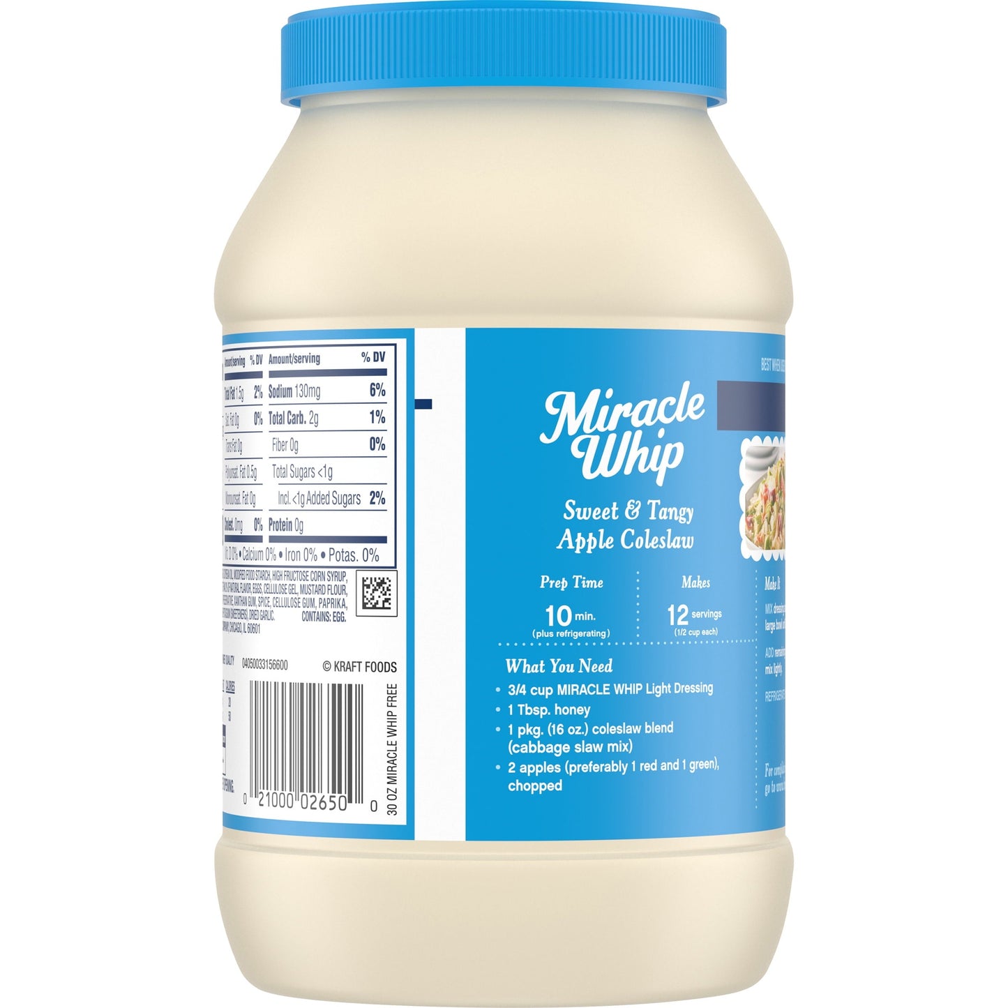 Miracle Whip Light Mayo-like Dressing Jar, 30 fl oz