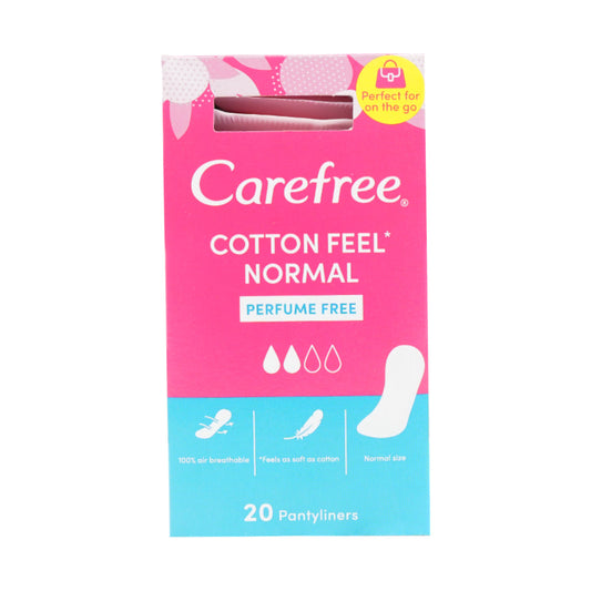 CAREFREE SANITARY PADS COTTON UNSCENTED 20PC