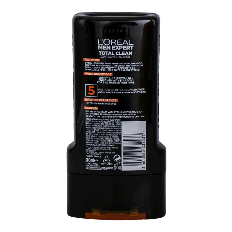 LOREAL MEN EXPERT SHOWER GEL TOTAL CLEAN 5IN1 300 ML