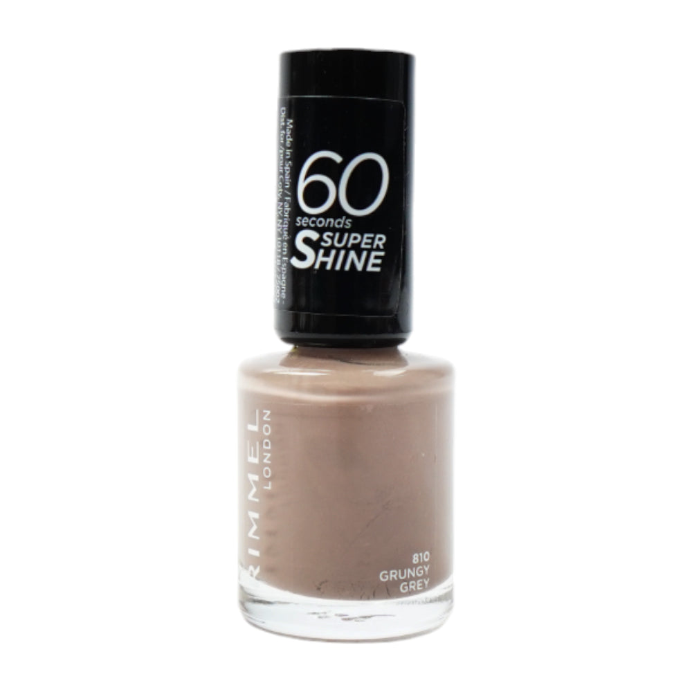 RIMMEL 60 SECONDS SUPER SHINE NAGELLAK - 810 GRUNGY GREY