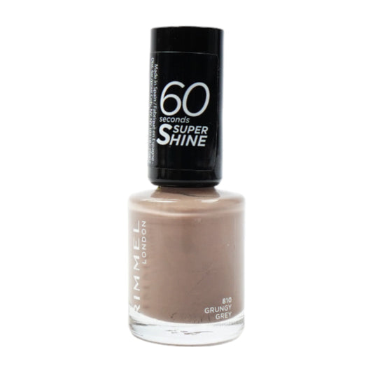 RIMMEL 60 SECONDS SUPER SHINE NAGELLAK - 810 GRUNGY GREY