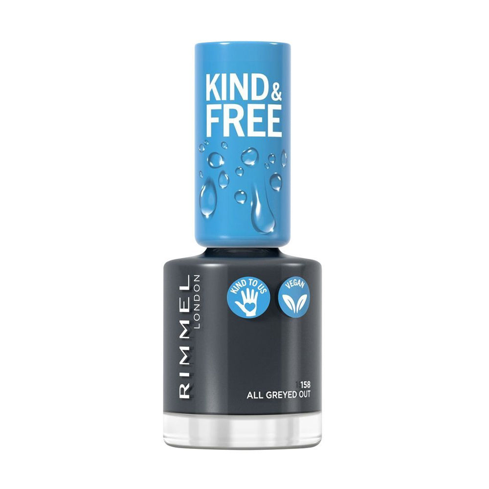 RIMMEL KIND & FREE - NAIL POLISH - 158 ALL GREYED OUT