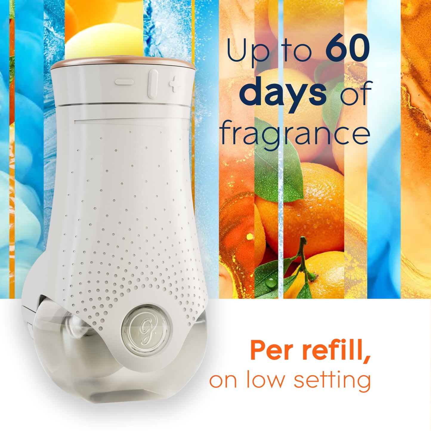 Glade PlugIns Scented Oil 2 Refills, Glade Plug in refills, Air Freshener, Coastal Sunshine Citrus™, 2 x 0.67 oz