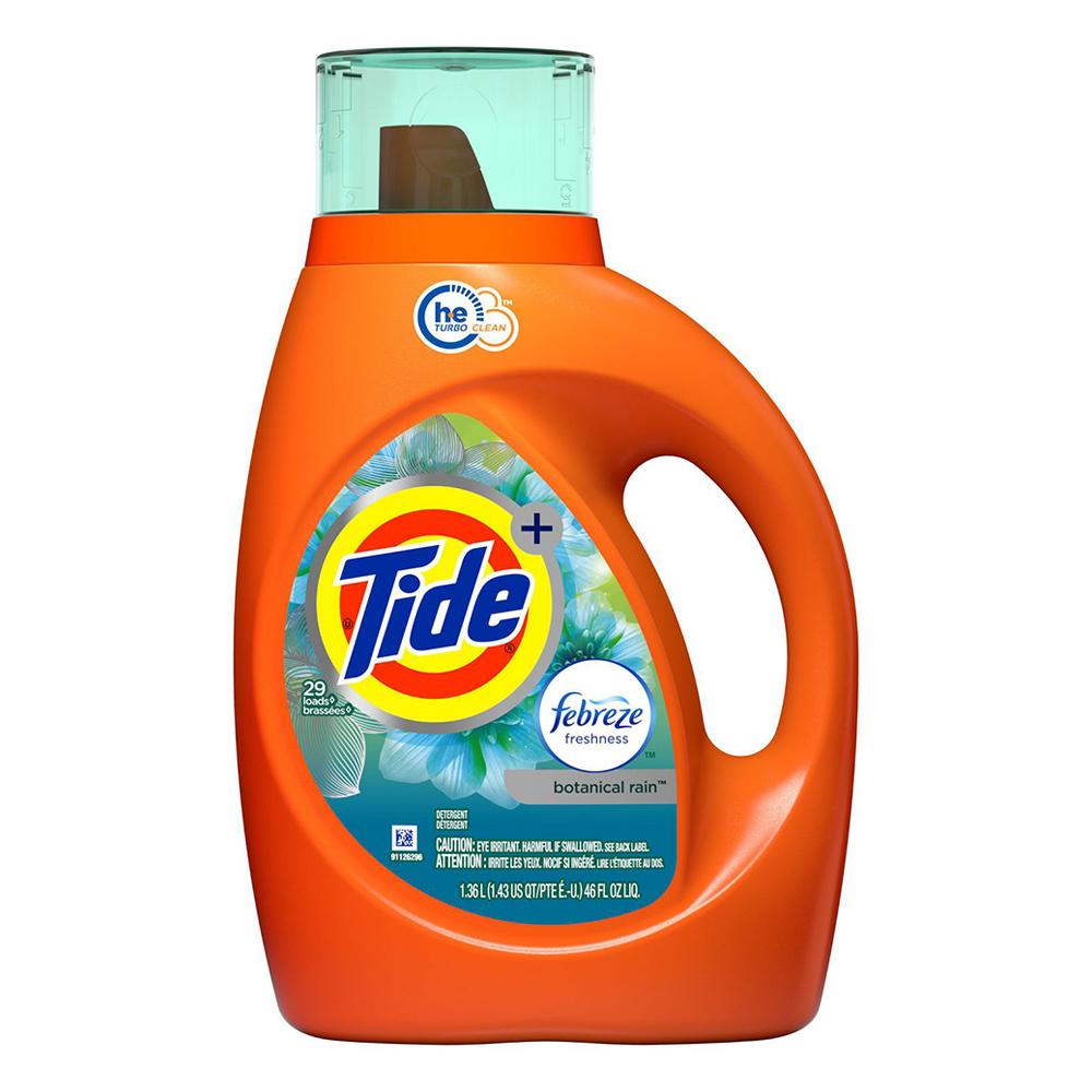 TIDE LIQUID WASHING FEBREZE BOTANICAL RAIN 1.36 LTR BASIC