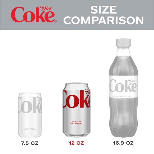 Diet Coke Soda Pop, 12 fl oz, 24 Pack Cans