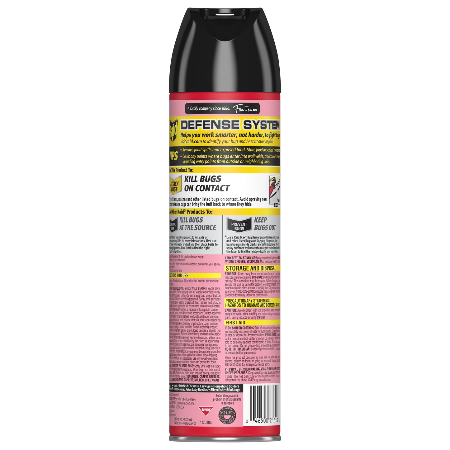 Raid Ant & Roach 26, Aerosol Bug Spray Kills on Contact, Outdoor Fresh Scent, 17.5 oz