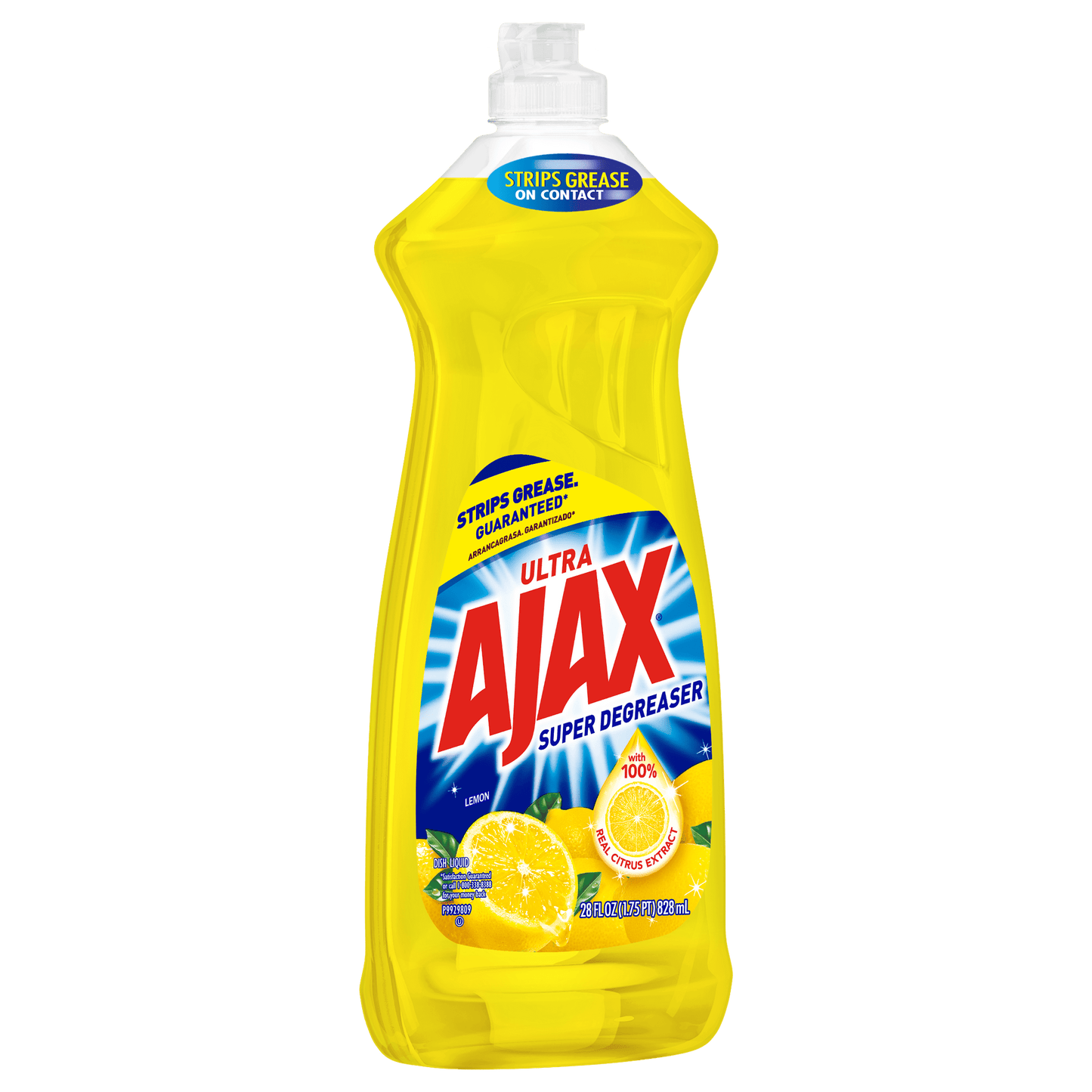 Ajax Ultra Super Degreaser Liquid Dish Soap, Lemon - 28 Fluid Ounce