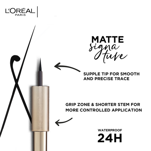 LOREAL MATTE SIGNATURE EYELINER 01 BLACK SIGNATURE