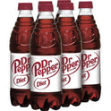 Diet Dr Pepper Soda, .5 L bottles, 6 pack