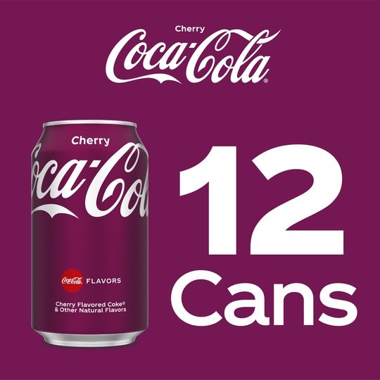 Coca-Cola Cherry Soda Pop, 12 fl oz, 12 Pack Cans