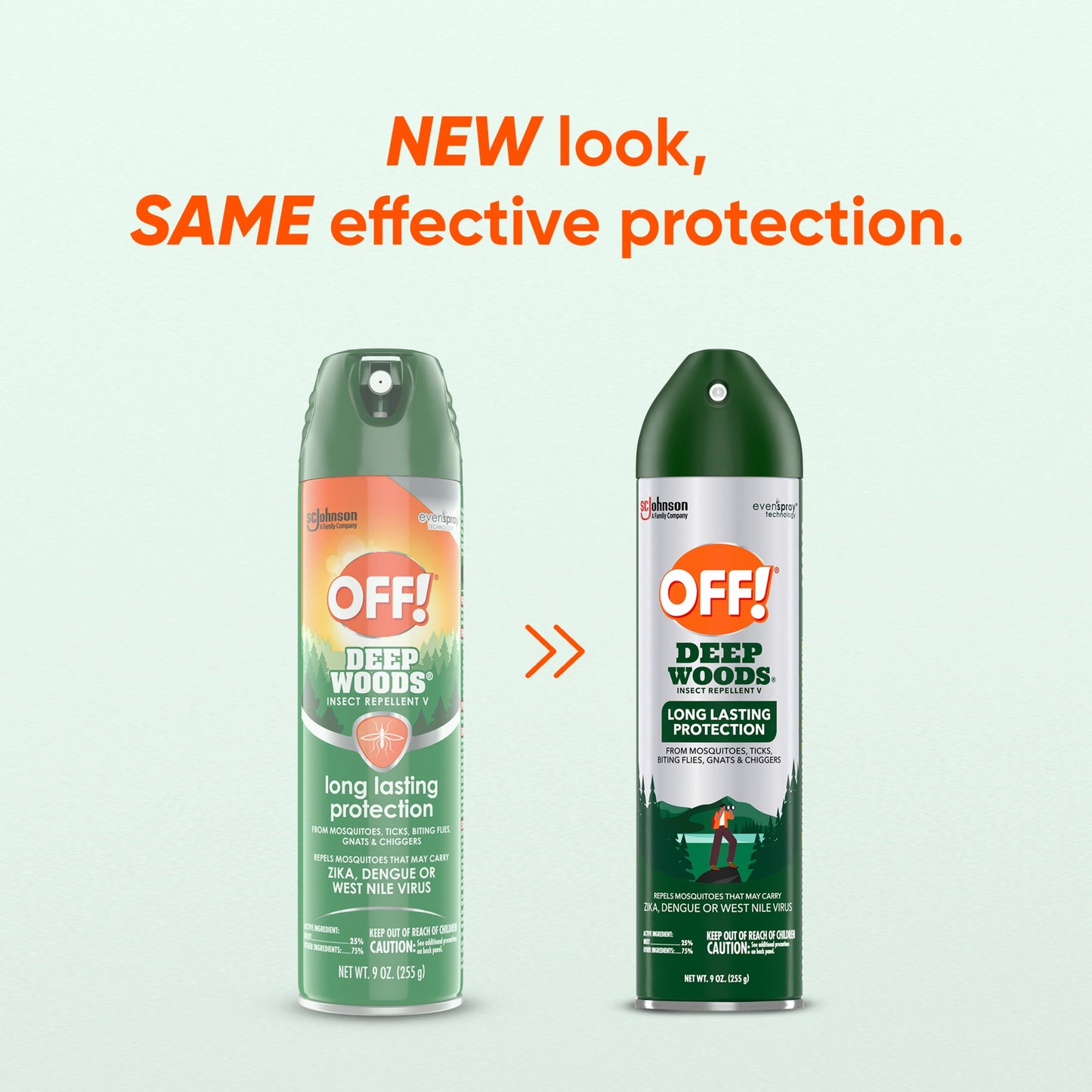 OFF! Deep Woods Insect Repellent V, up to 8 Hours of DEET Defense from Mosquitoes, 9 oz