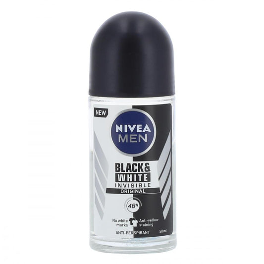 NIVEA BLACK & WHITE INVISIBLE ANTI PERSPIRANT ROLL ON DEO 50ML