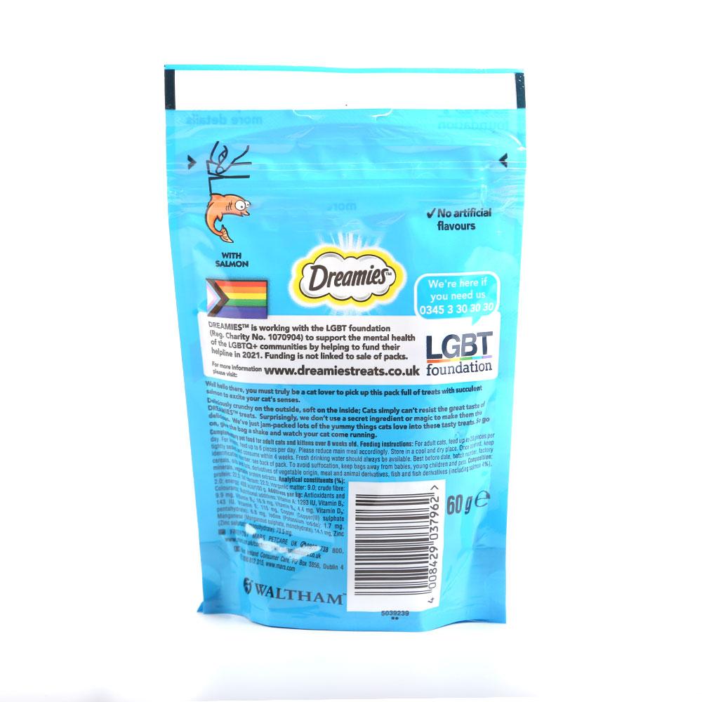 DREAMIES CAT FOOD SCRUMPIOUS SALMON 60 GM BASIC