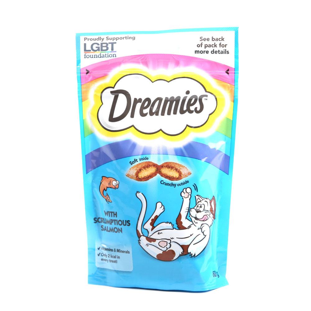 DREAMIES CAT FOOD SCRUMPIOUS SALMON 60 GM BASIC