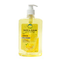 SAFE & CLEAN LIQUID HAND WASH LEMON MOISTURIZING 500 ML