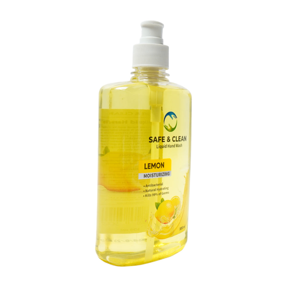 SAFE & CLEAN LIQUID HAND WASH LEMON MOISTURIZING 500 ML