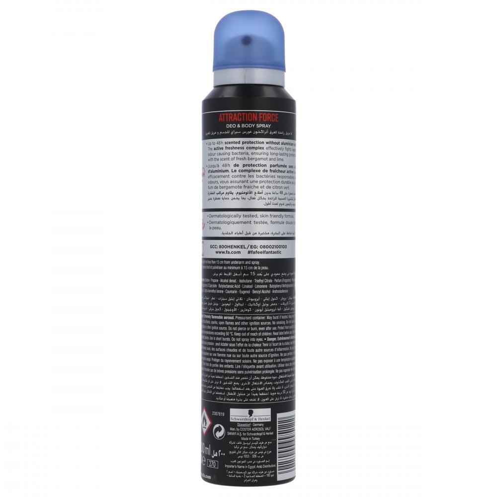 FA DEODORANT ATTRACTION FORCE 200 ML