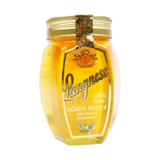 LANGNESE HONEY  ACACIA WITH HONEYCOMB 500 GM