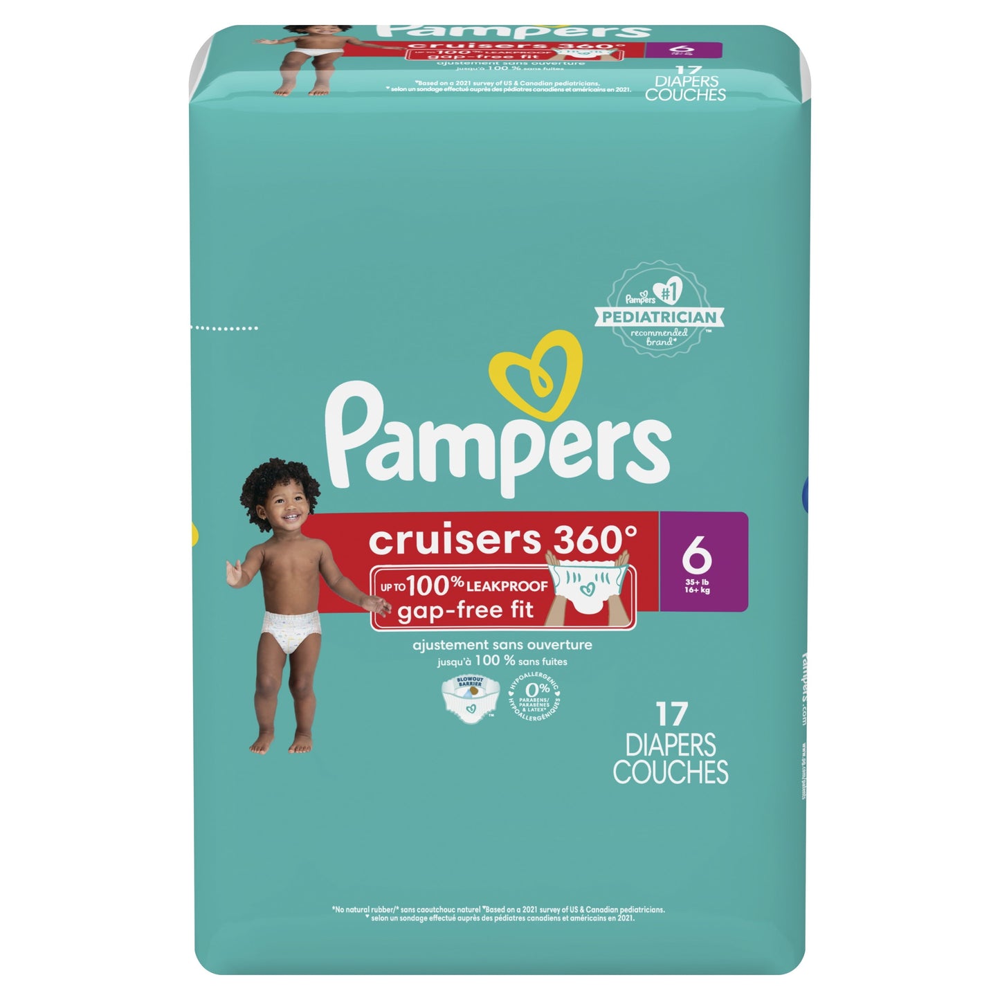 Pampers Cruisers 360 Diapers Size 6, 17 Count