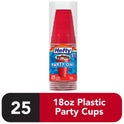 Hefty Party On Disposable Plastic Cups, Red, 18 Ounce, 25 Count