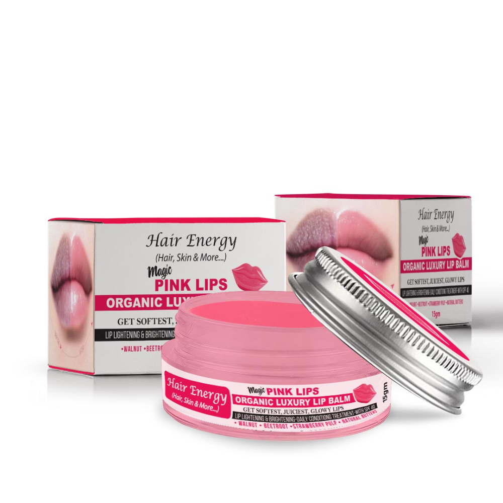 Hair Energy Pink Lips Organic Luxury Lip Balm 15 Gm
