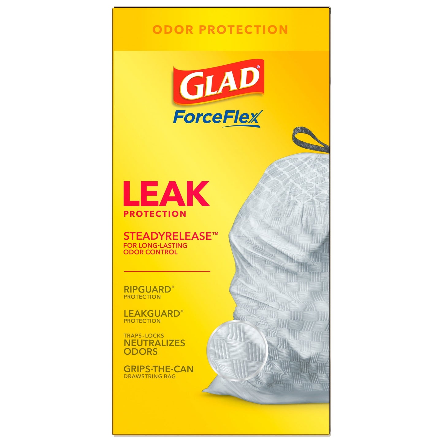 Glad ForceFlex 13 Gallon Tall Kitchen Trash Bags, Fresh Clean Scent, Febreze Freshness, 40 Bags