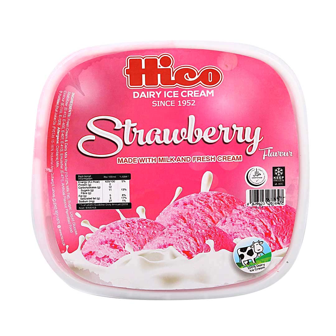 HICO STRAWBERRY ICE CREAM FAMILY BUCKET PACK 1.5 LTR