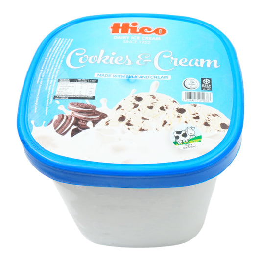 HICO COOKIES Â N CREAM ICE CREAM FAMILY BUCKET 1.5 LTR