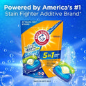 Arm & Hammer Plus OxiClean 5-in-1 Laundry Detergent Power Paks, 42 Count (Packaging may vary)