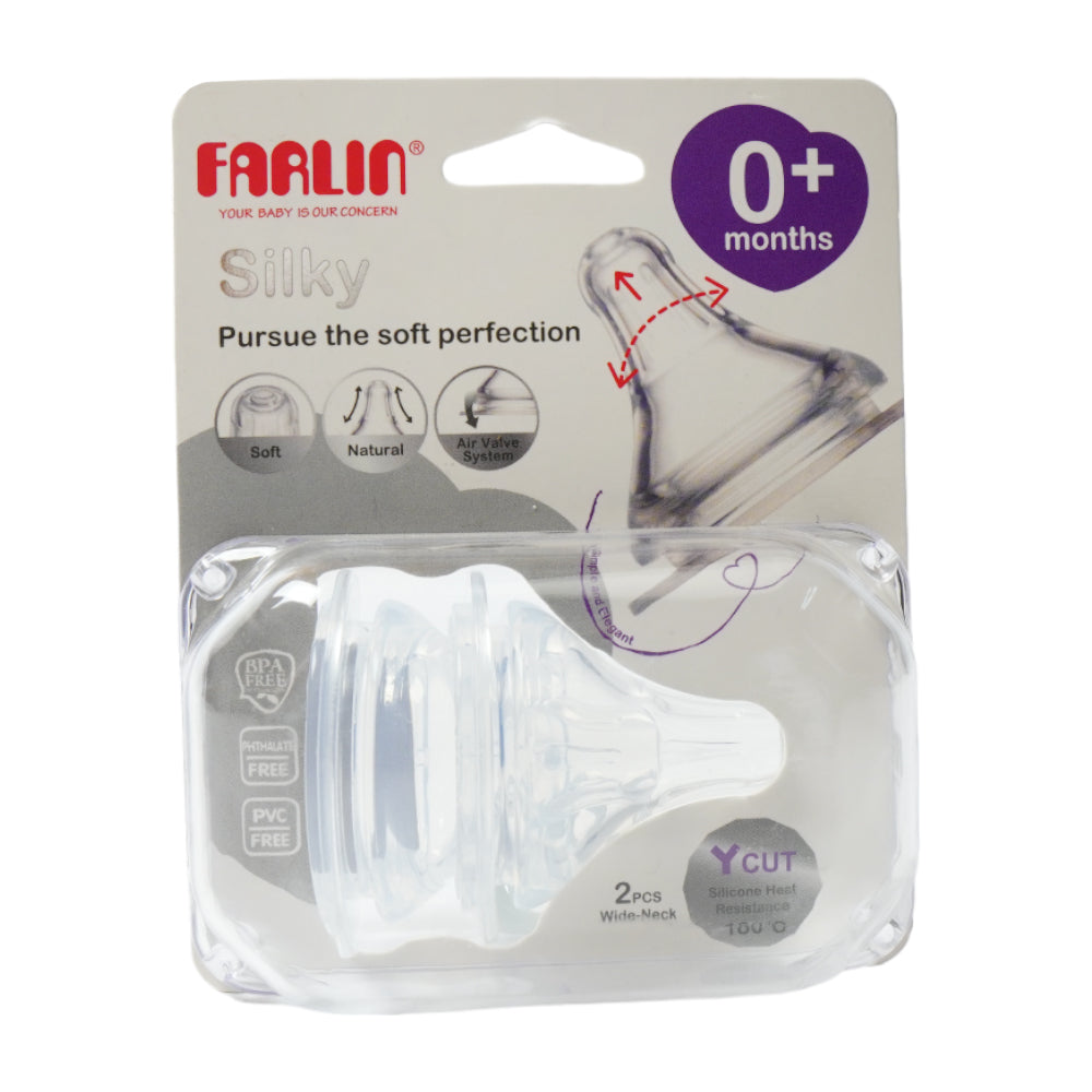 FARLIN NIPPLE SOFT SILKY PROTECTION 0M+ 2PC AC-22004 Y