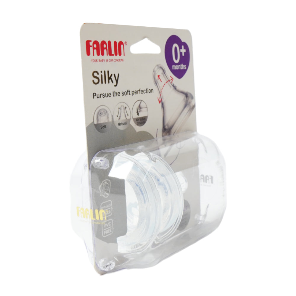 FARLIN NIPPLE SOFT SILKY PROTECTION 0M+ 2PC AC-22004 Y