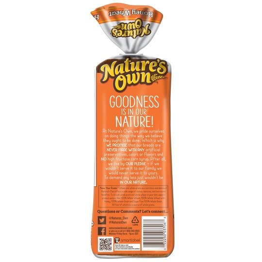 Nature's Own Honey Wheat Sandwich Bread Loaf, 20 oz