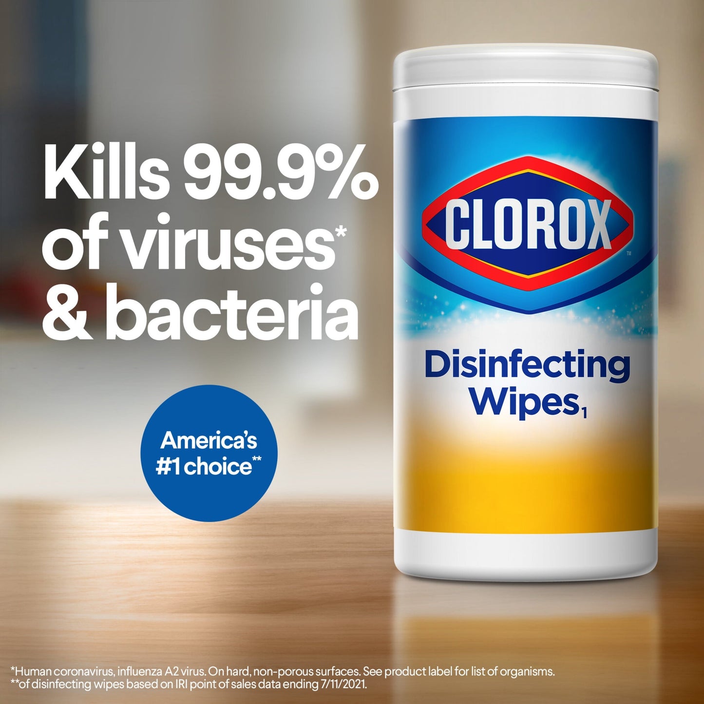 Clorox Bleach-Free Disinfecting and Cleaning Wipes, Crisp Lemon, 35 Count