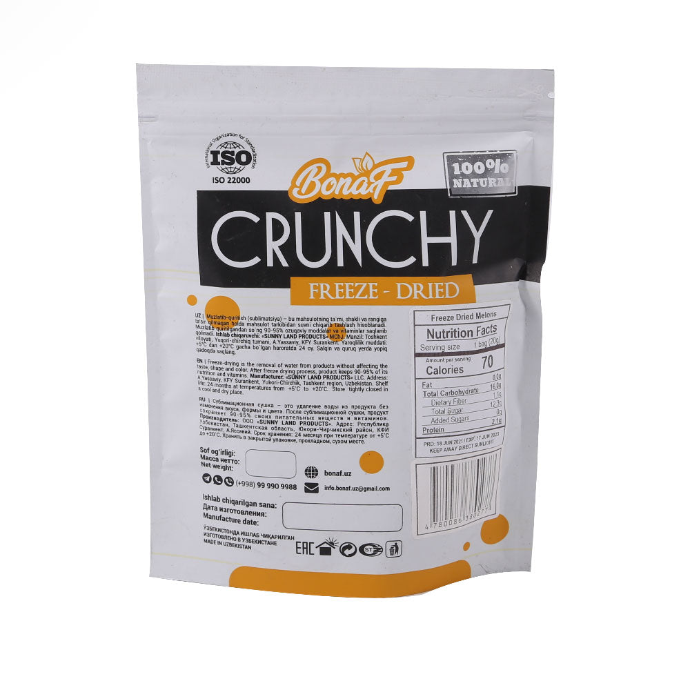 BONAF CRUNCHY FREEZE DRIED MELON 20 GM