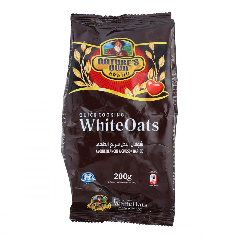 NATURE'S OWN BRAND QUICK COOKING WHITE OATS 200G