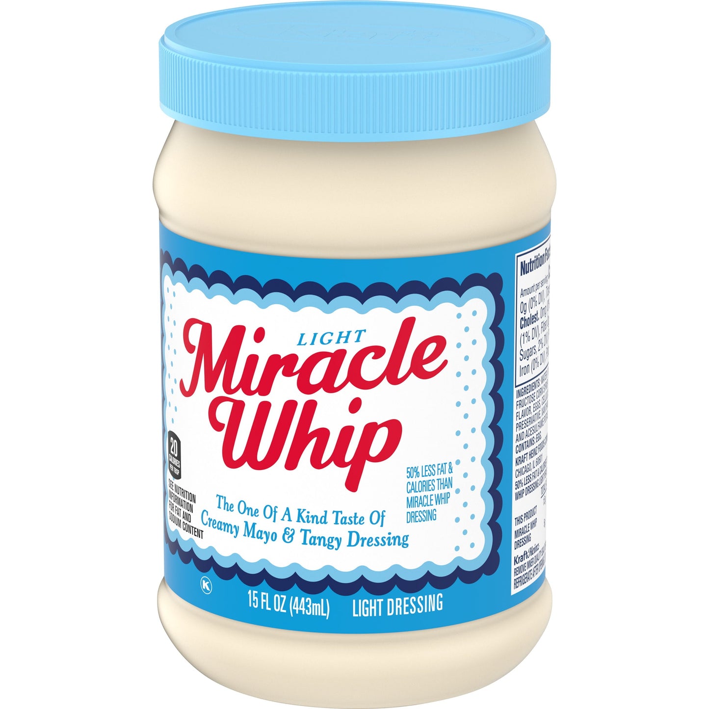 Miracle Whip Light Mayo-like Dressing Jar, 15 fl oz