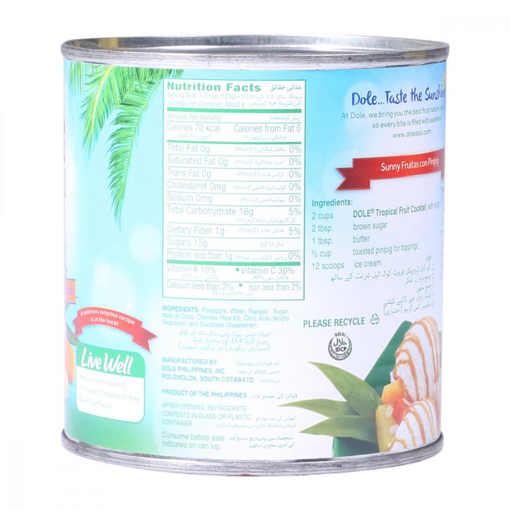 DOLE TROPICAL FRUIT COCKTAIL IN EXTRA LIGHT SYRUP 432 GM