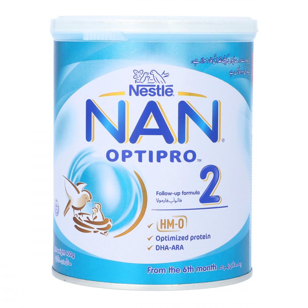 NESTLE NAN 2 MILK POWDER OPTIPRO TIN 400 GM