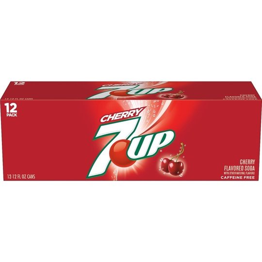 7UP Cherry Flavored Soda, 12 fl oz cans, 12 pack