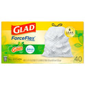 Glad ForceFlex 13 Gallon Tall Kitchen Trash Bags, Gain Original Scent, Febreze Freshness, 40 Bags