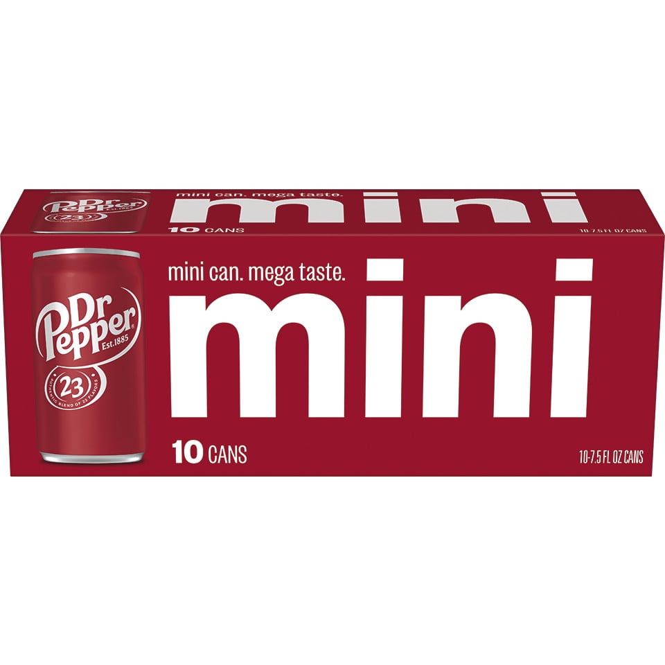 Dr Pepper Soda Pop, 7.5 fl oz cans, 10 pack