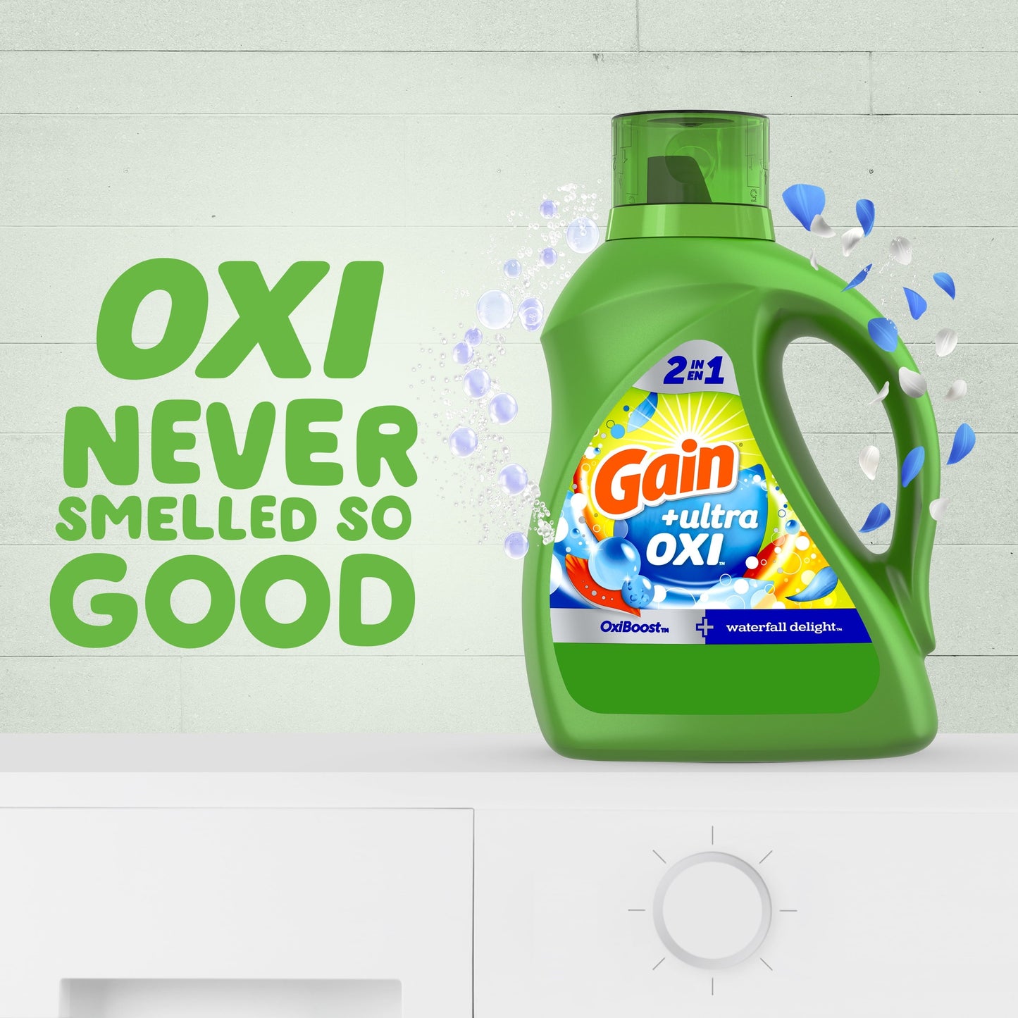 Gain Ultra Oxi Liquid Laundry Detergent, 107 Loads, 154 fl oz