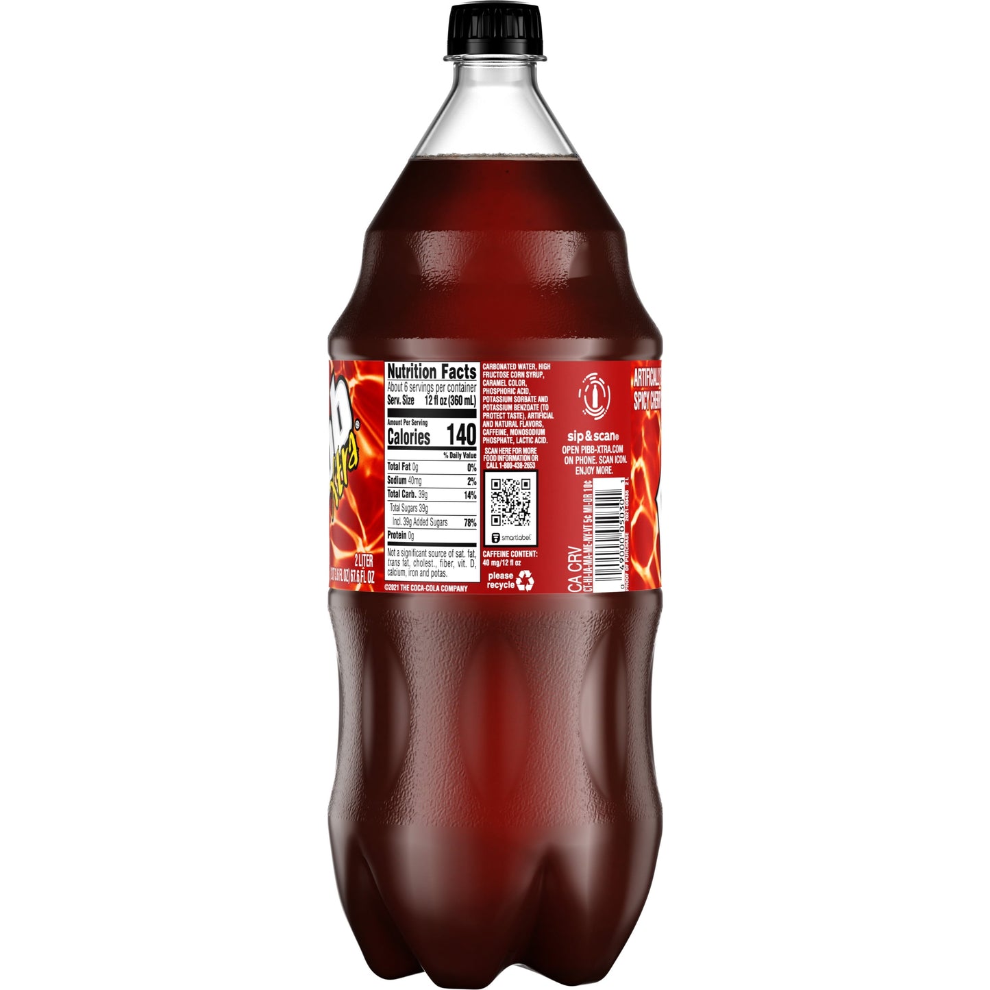 Pibb Xtra Spicy Cherry Soda Pop, 2 Liter Bottle