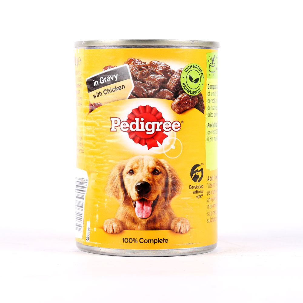 PEDIGREE DOG FOOD CHICKEN IN GRAVY TIN 400 GM