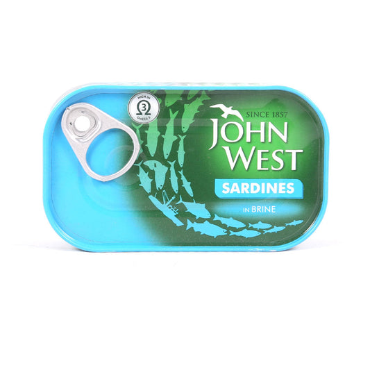 JOHN WEST SARDINES IN BRINE 120 GM