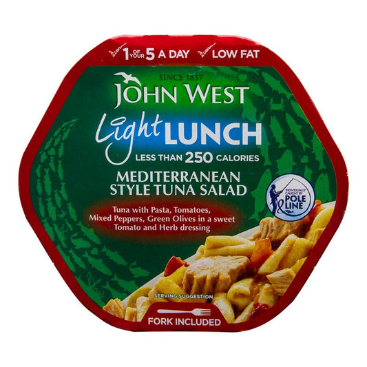 JOHN WEST LIGHT LUNCH MEDITERRANEAN STYLE TUNA SALAD 220 GM