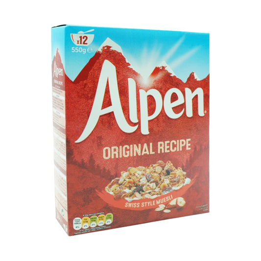 ALPEN CEREAL ORIGINAL SWISS STYLE MUESLI 550 GM