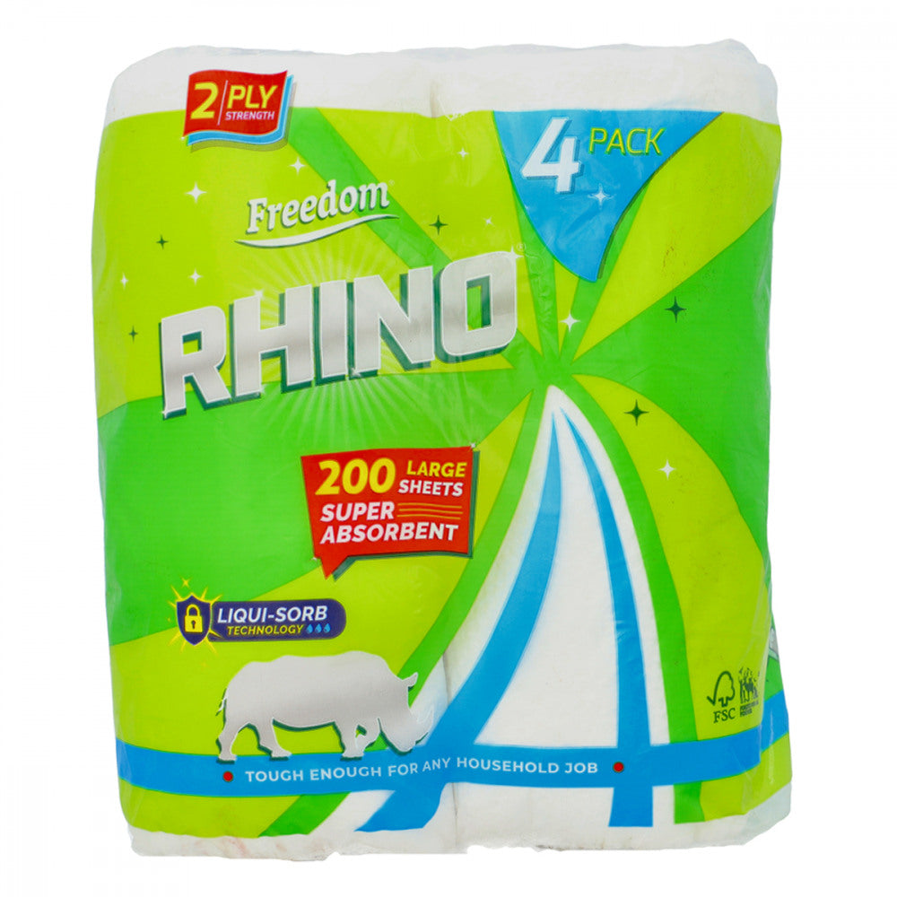 FREEDOM RAHINO KITCHEN TISSUE ROLL 4 PC