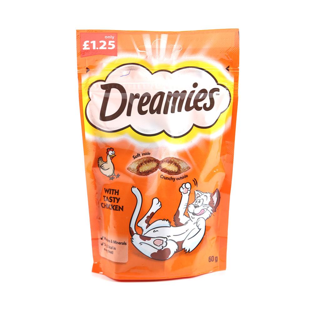 DREAMIES CAT FOOD WITH TASTY CHICKEN 60 GM